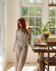 Ribbed Bamboo Pajama Set in Chai