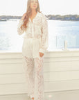 LWL x WVL Lace Pant Set in Dove