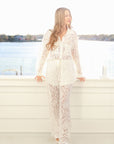 LWL x WVL Lace Pant Set in Dove